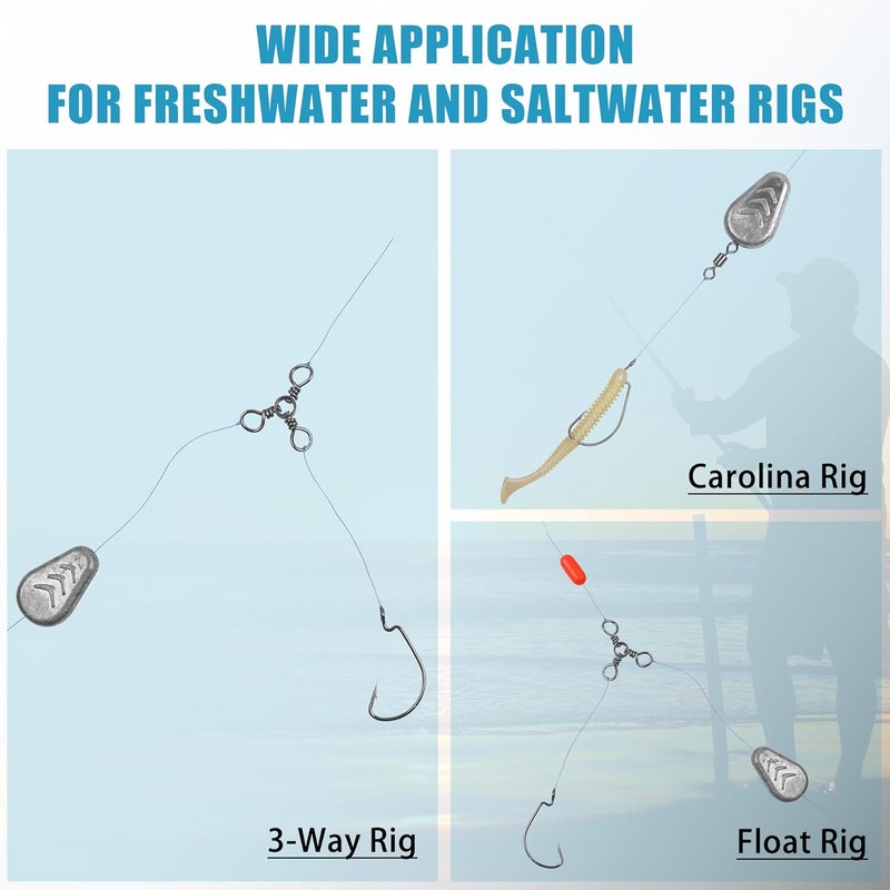 Shaddock Fishing No Roll Sinker Fishing Weights No Snag Flat Inline Sinker Weights Slip Sinkers Weights for Surf Fishing Catfish Rigs Saltwater Freshwater - Image 4